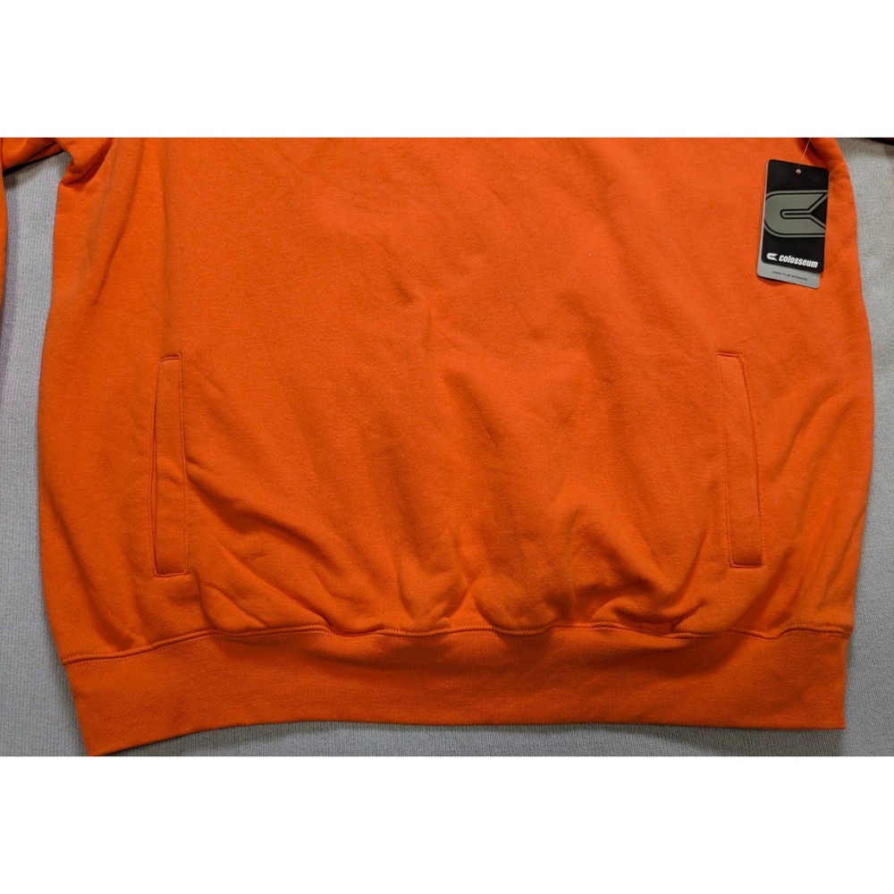 Auburn Tigers Pullover Mens 2XL XXL Orange Colosseum Sweatshirt Zip New Fleece - Picture 7 of 12